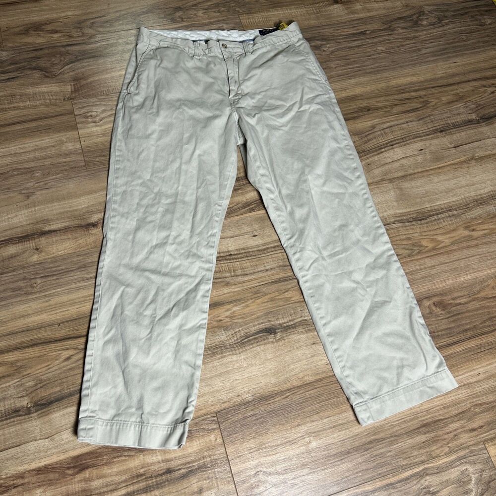 Polo Ralph Lauren Pants Mens Khaki Golf Chino Classic Fit 100% Cotton Size 33x30
